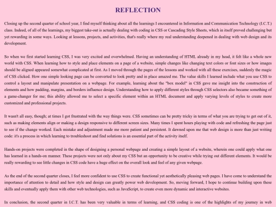 Octavio'sICTPORTFOLIO/REFLECTION screenshot