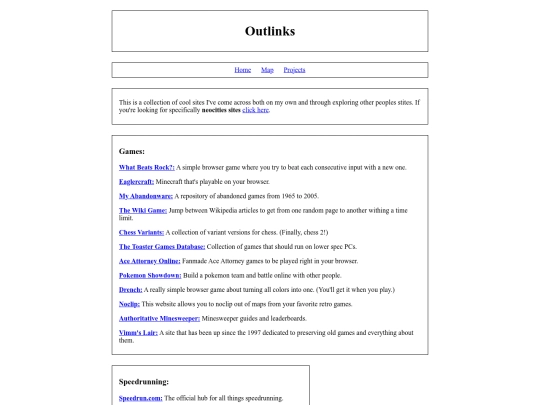 links screenshot