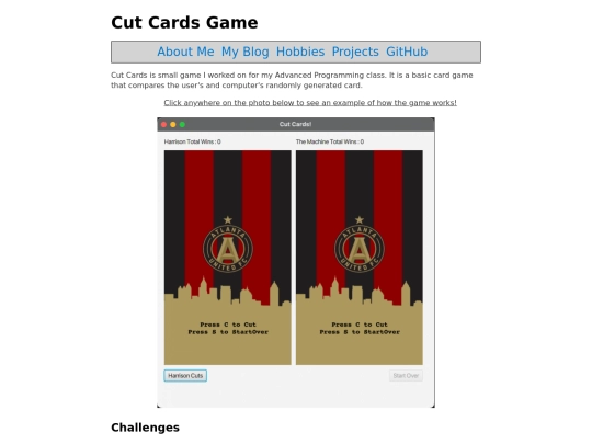 cutcards screenshot
