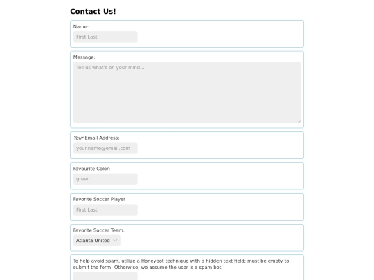 forms screenshot