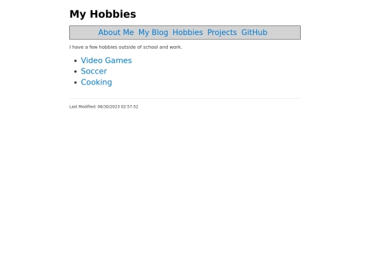 hobbies screenshot