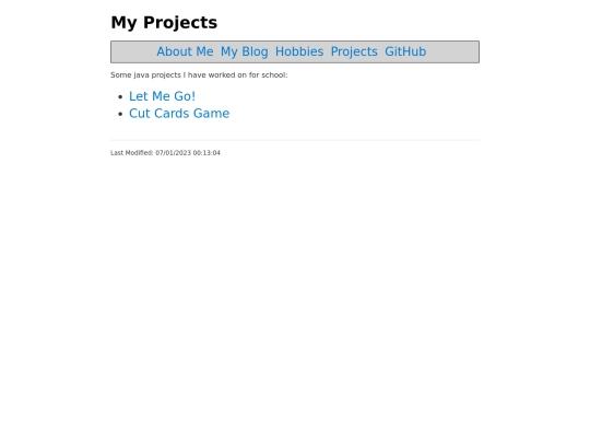 projects screenshot