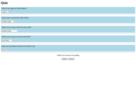 quiz screenshot