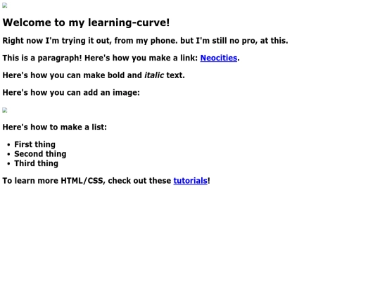 Learning curve/Tryingsomething screenshot