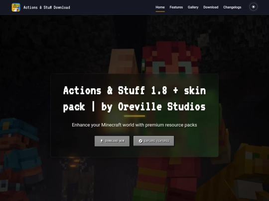 actions-and-stuff/1.8/actions-stuff-18-skin-pack-by-oreville-studios screenshot
