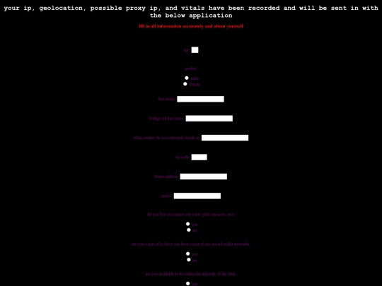 application screenshot