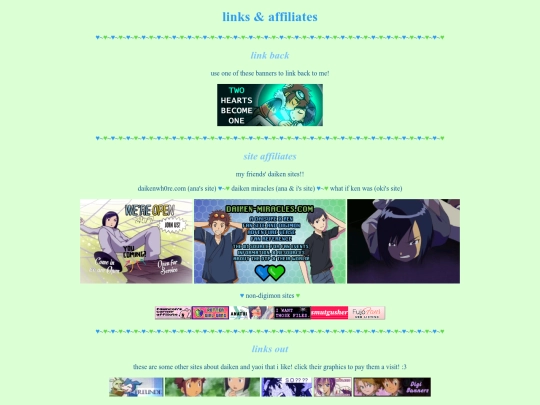 links screenshot