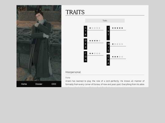 pages/lore/traits screenshot