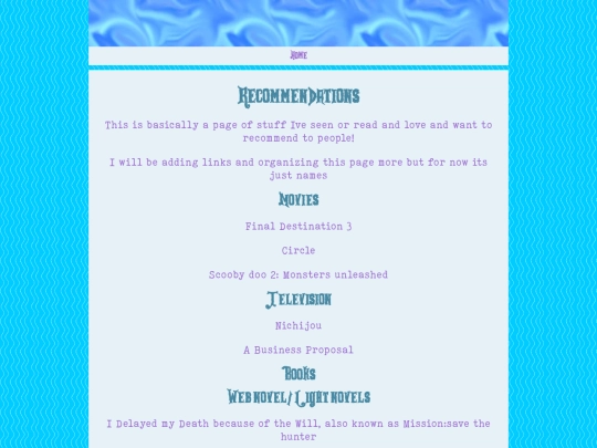 Recommendations screenshot