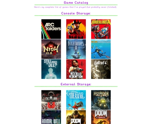 videogames/catalog screenshot
