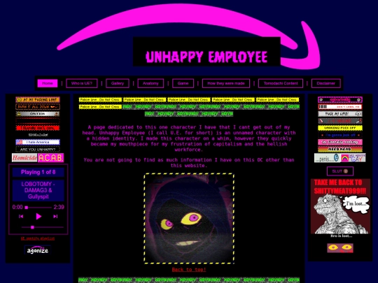 UE site/unhappy employee screenshot
