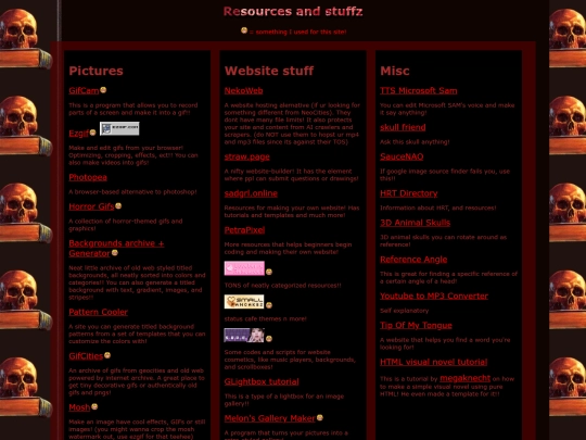 links screenshot