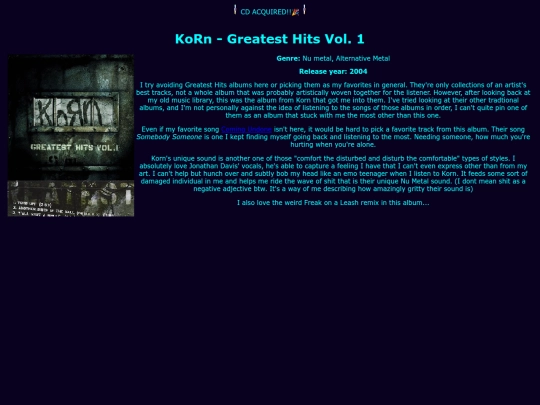 music1/korn screenshot