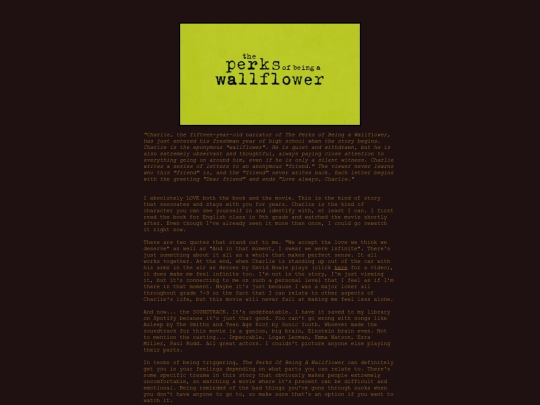 Pages/MovieReviews/ThePerksOfBeingAWallflower screenshot