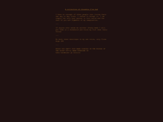 Pages/Thoughts screenshot