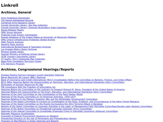 links screenshot