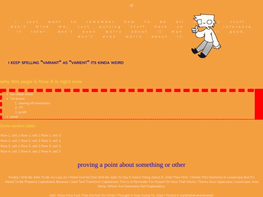 testingpage screenshot