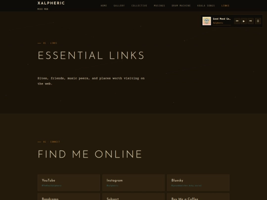 links screenshot
