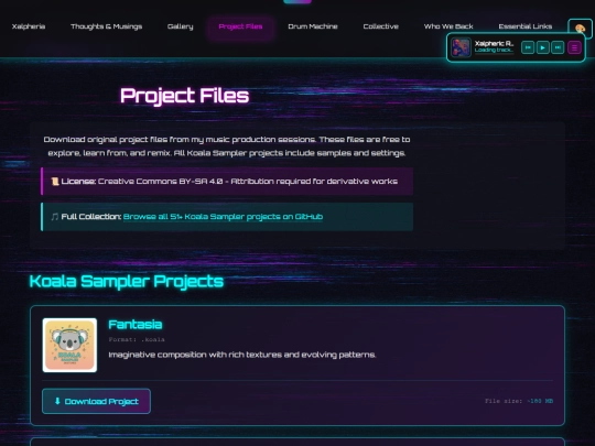 projects screenshot