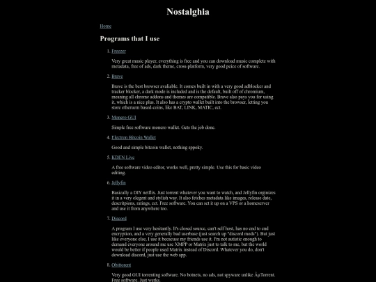 programs screenshot