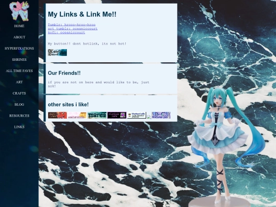 links screenshot