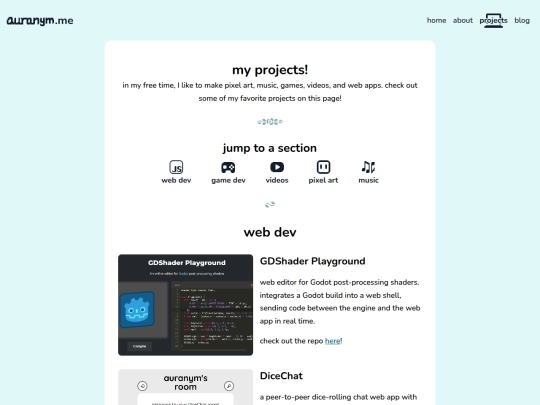 projects screenshot