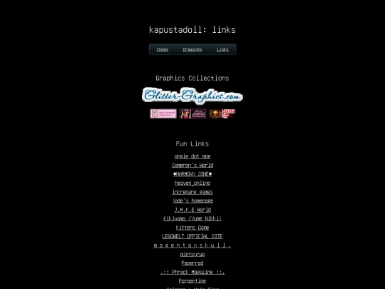 links screenshot