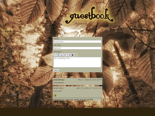 guestbook screenshot