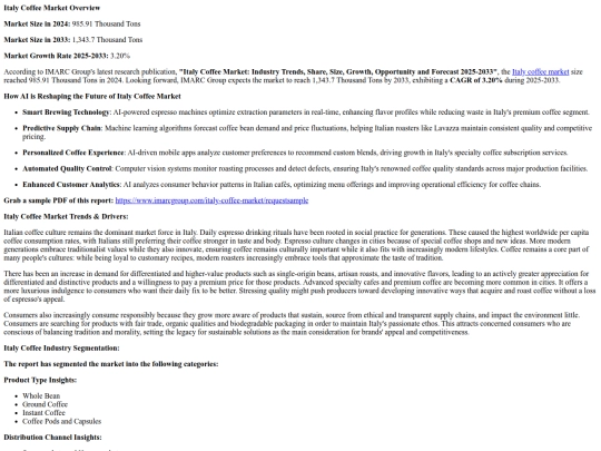 ItalyCoffeeMarketSizeShareandGrowthAnalysis2025-2033 screenshot