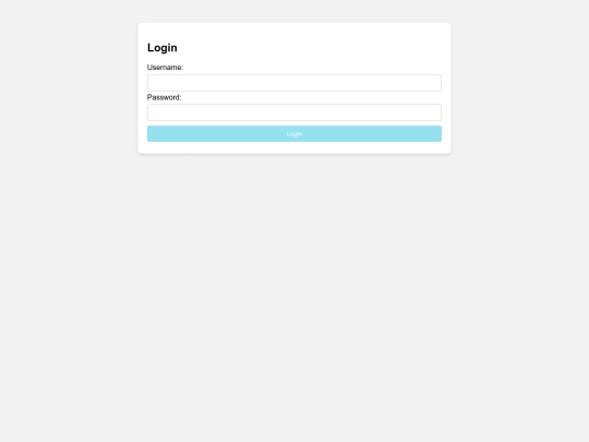cakeweb/login screenshot