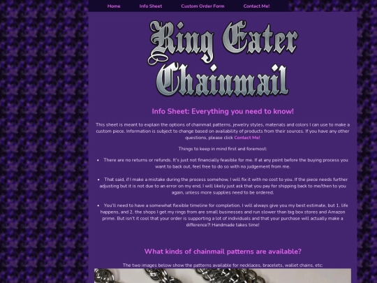 infosheet screenshot