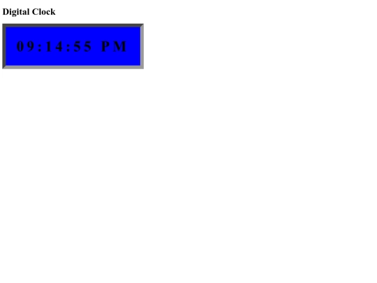 digitalClock screenshot