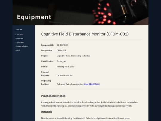 equipment/cfdm-001 screenshot