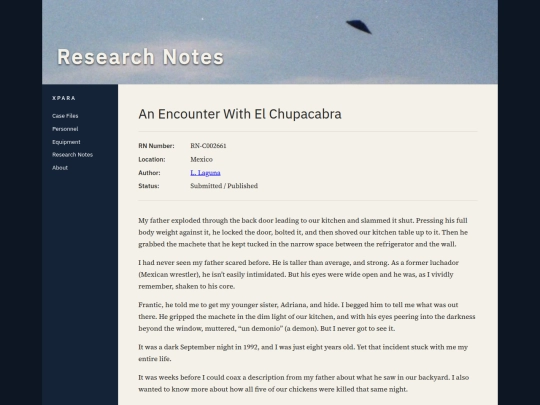research/early-chupacabra-encounter screenshot