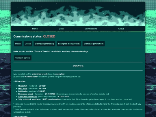 commissions screenshot