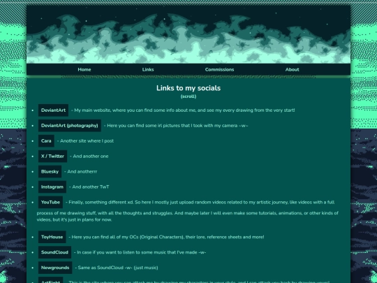 links screenshot