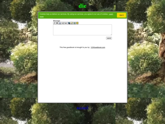 guestbook screenshot