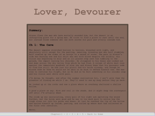 Writing/loverdevourer screenshot