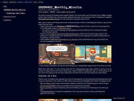 2026/04/21/Monthly-Minutia screenshot
