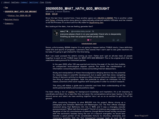 2026/05/30/WHAT-HATH-GOD-WROUGHT screenshot