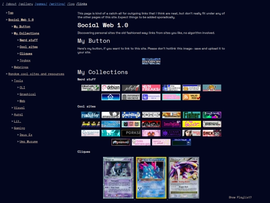 links screenshot