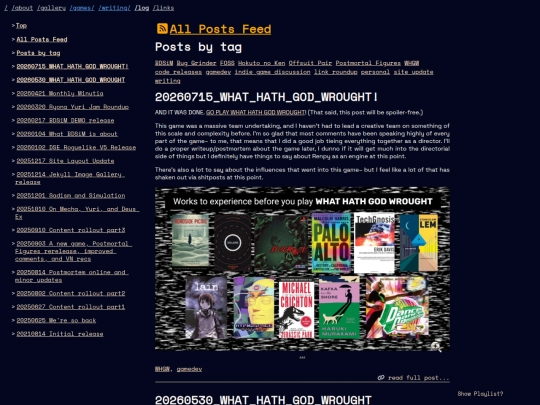 log screenshot
