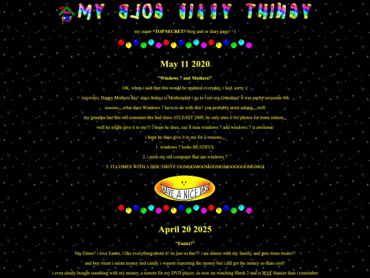 diary screenshot