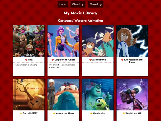 movielog screenshot