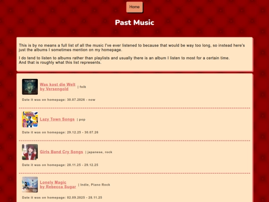 pastmusic screenshot