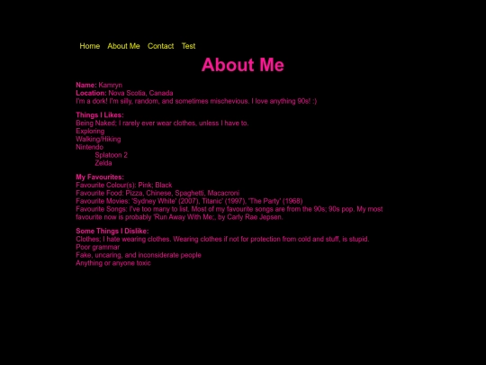 aboutme screenshot