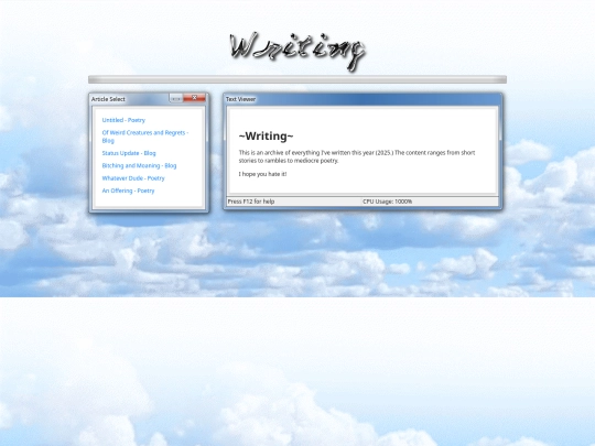 writing screenshot