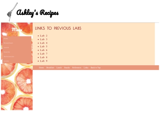 links screenshot