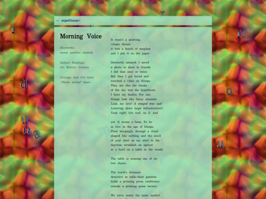 garbage-arcade/superbloom/morning-voice screenshot