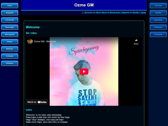 canciones/welcome screenshot